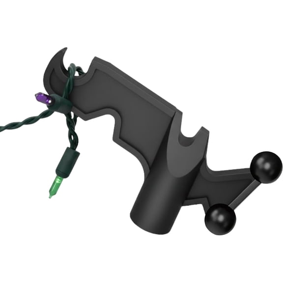 Christmas Light Hanger Hook Tool, Utility Hook Screw On Pole Attachment (Pole NOT Included, Fits on 3/4 Inch Acme Thread) Multi-Purpose Installation, String Light, Birdfeeder, Hanging Clothes & Plant