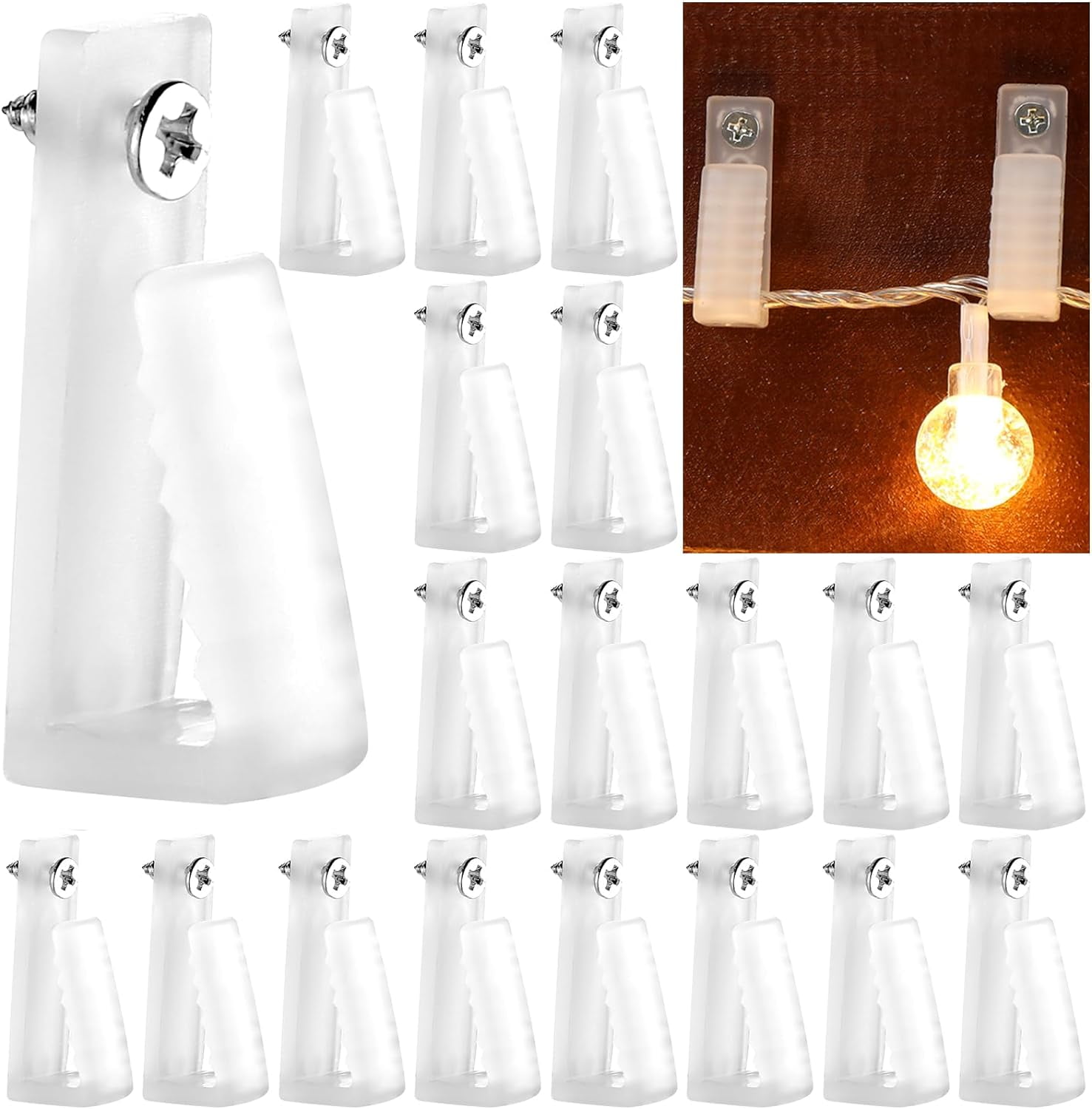Christmas Light Hooks Outdoor String Light Hanging Clips for Easy
