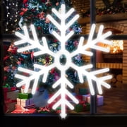 Christmas Light Motif,24 inch 258 LED Snowflake Meteor for Christmas,Party,Festival,Halloween,Window,HomeCool White 24 inch 258 LED Snowflake