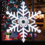 Christmas Light Motif,29 inch 288 LED Snowflake Meteor for Christmas,Party,Festival,Halloween,Window,HomeCool White