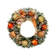 thumbnail image 1 of Christmas Light Pine Wreath with Bow Ball Fall Wedding Birthday Halloween Thanksgiving Christmas Holiday Decoration 20 in, 1 of 5
