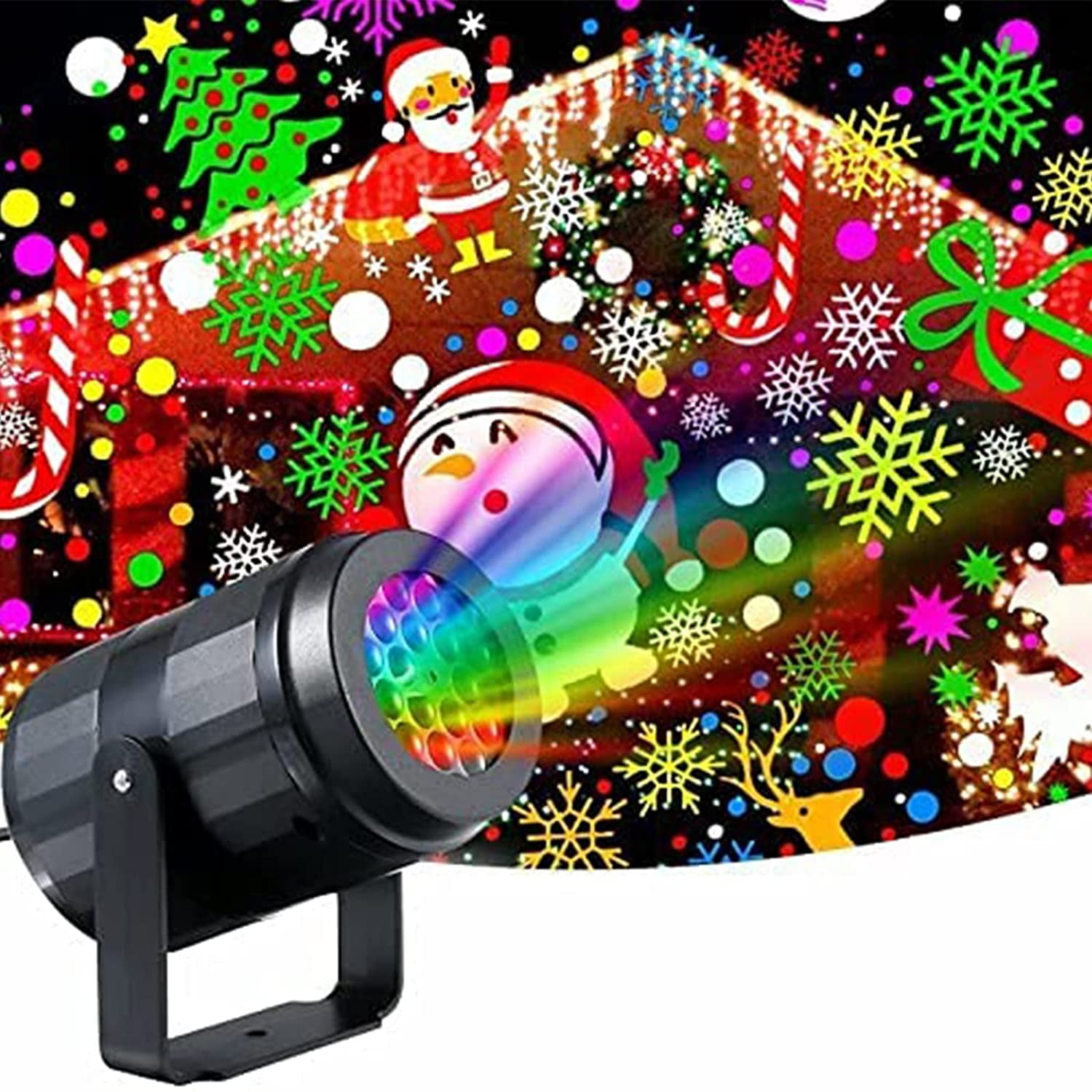 Christmas Light Projector, LED Projection Lights with 16 Moving Pattern, Holiday Projector Lamp, Landscape Light for Xmas Christmas Indoor Party Decoration Multicolor