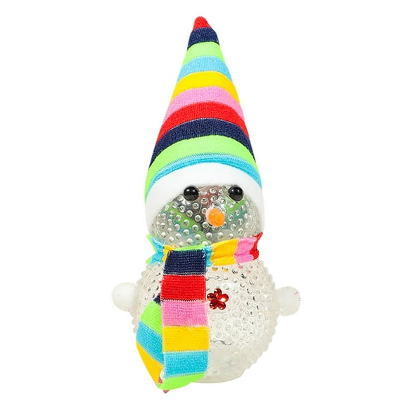 Christmas Light Snowman LED Light Glowing Lights, Mini 7 Colors Fiber Optic Christmas Tree Christmas Xmas Holiday Decoration