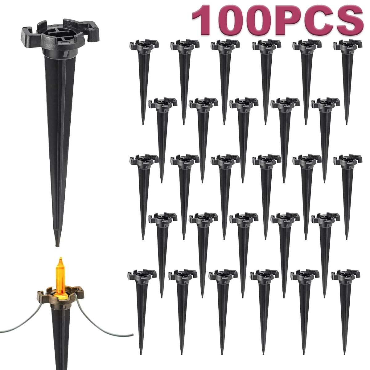 Christmas Light Stakes Yard Stakes Plastic Light Stakes for C7 C9