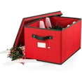 thumbnail image 1 of Christmas Light Storage Box - Premium 600D Oxford, with 4 Plastic Light Storage Wraps, to Store Up to 800 Holiday Christmas Lights Bulbs, Reinforced Stitched Handles, 1 of 8