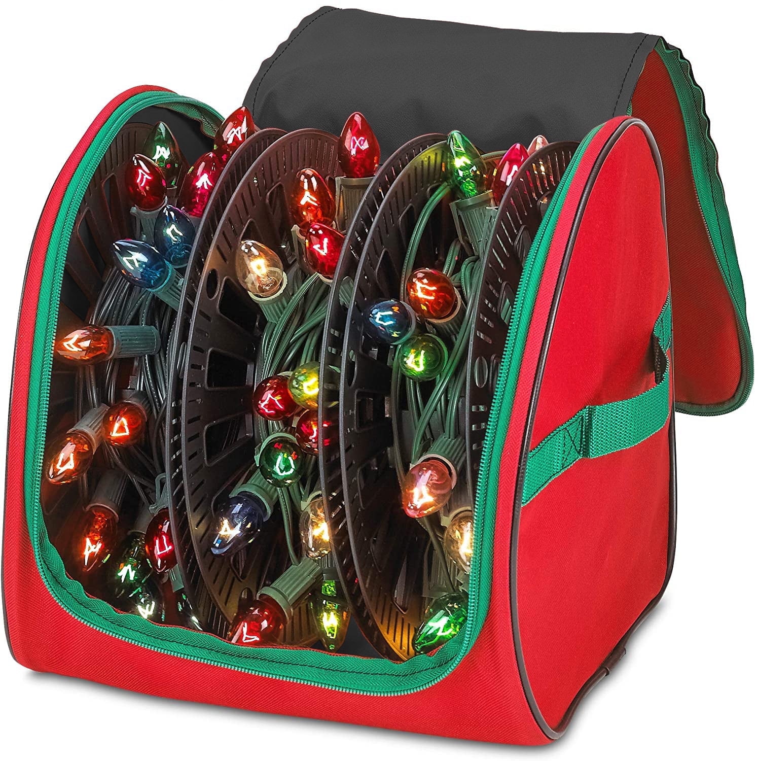 Christmas Light Storage Reels - Decoration Organizer Bag with Reinforced  Handles