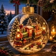 thumbnail image 1 of Christmas Light Up Story Ball Ornament, 3.94 Inch Glowing Mini Holiday Scene Tree Hanging Decoration With Warm Light For Festive Home Christmas Party Decoration,D, 1 of 7