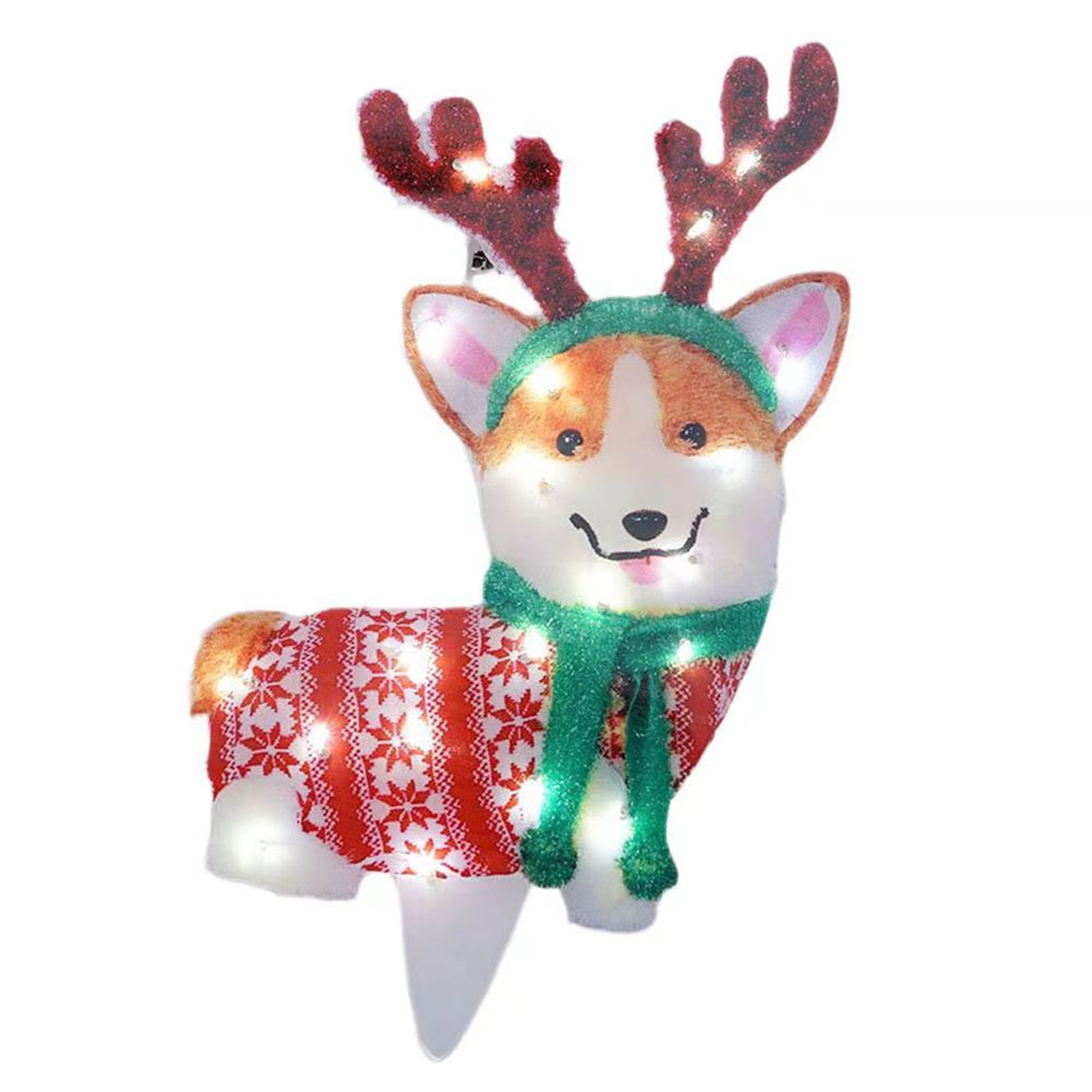 Christmas LightUp Decor, Cute Santa Claus Animal Outdoor Ornament
