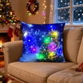 thumbnail image 1 of Christmas Light Up Pillow Holiday Decoration Dual Mode LED 17.72x17.72 Inch Printed Sofa Cushion Polyester Cover Festive Home Decor Gift, 1 of 5