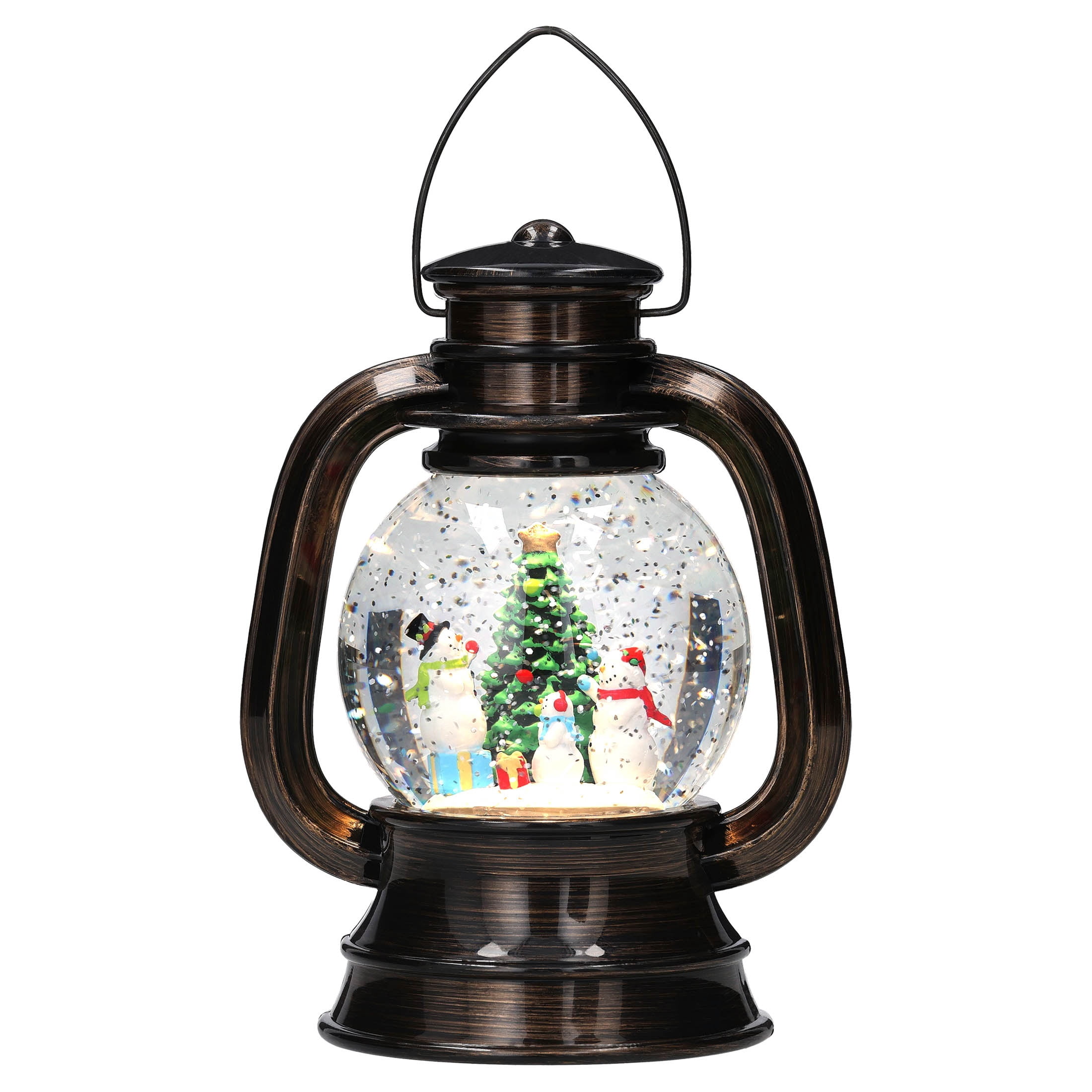 Light-Up Snowman Water Lantern Christmas Decoration, Multicolor, 7.8", by Holiday Time