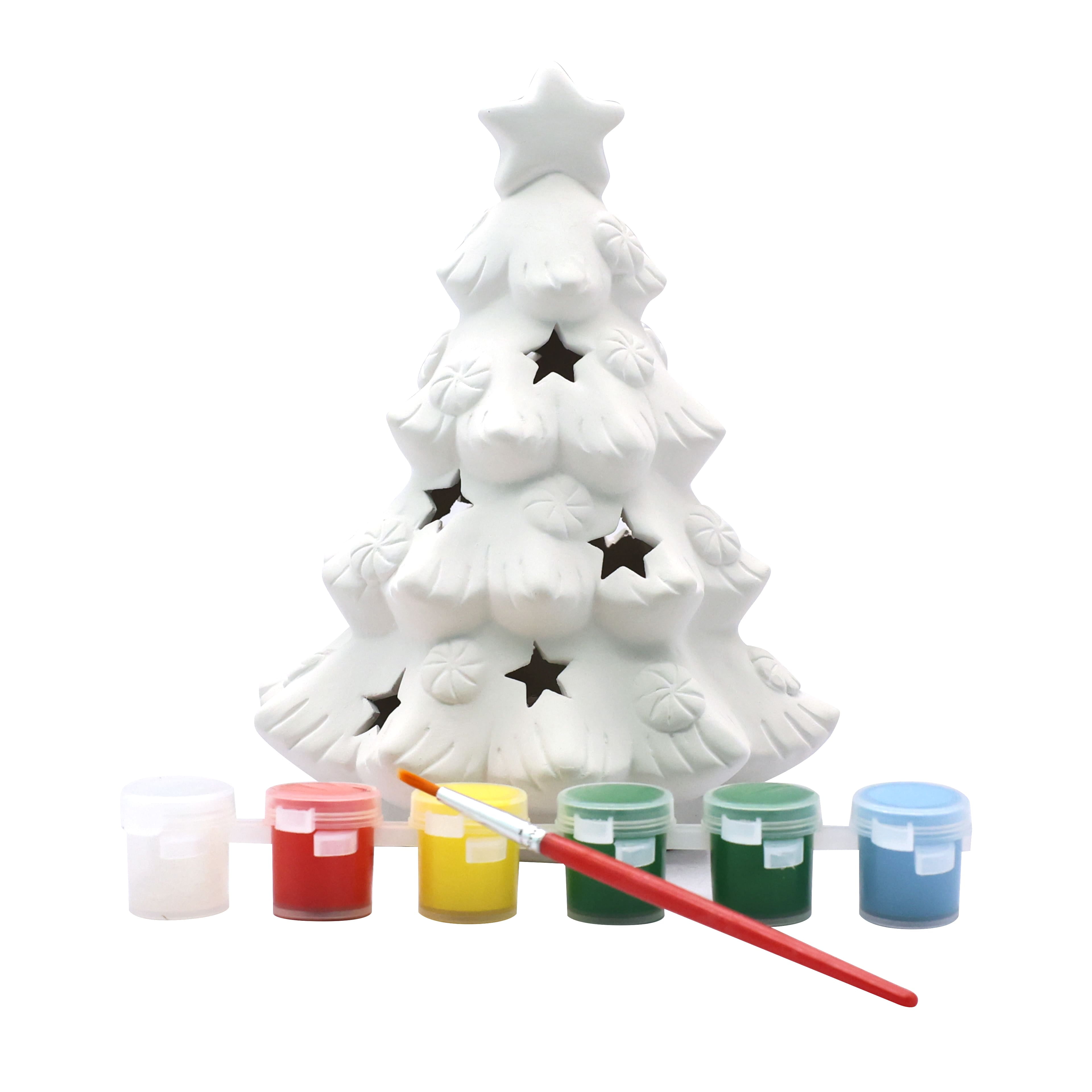 Christmas Light Up Tree DIY 3D Ceramic Craft Kit by Creatology