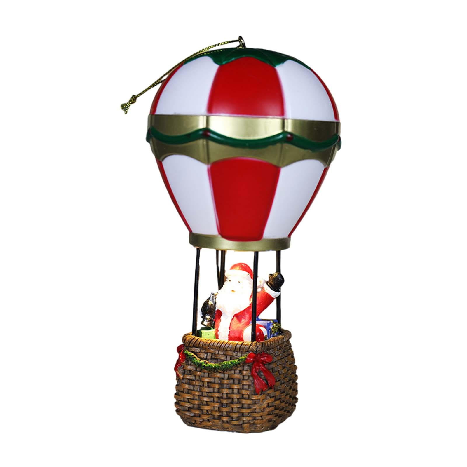 Christmas Light up Figurines Statue Hot Air Balloon Home Decor