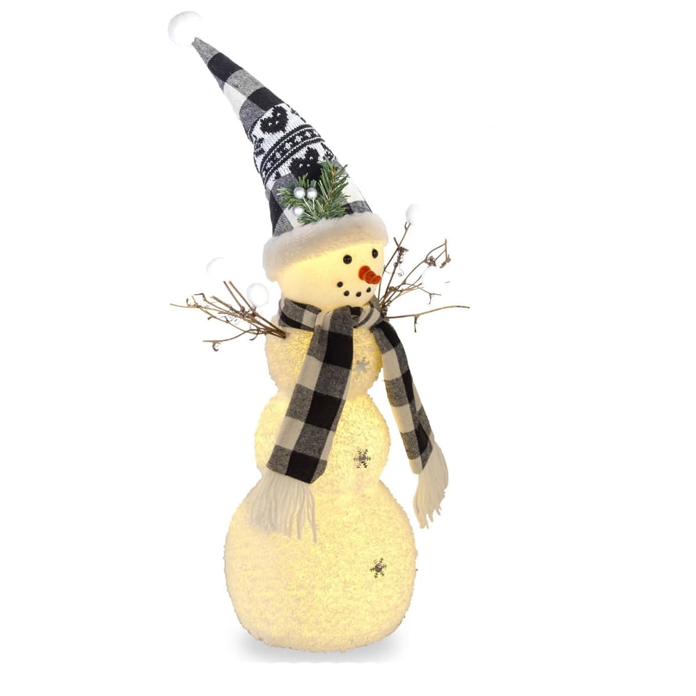 Christmas Lightup Snowman Figurines Decorations Perfect Indoor Home