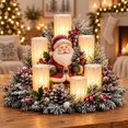 thumbnail image 1 of Christmas Lighted Centerpiece With Flameless Candle Glow Christmas Candle Christmas Decorations Christmas Table Decor Resin Holiday Centerpiece For Fireplace Mantel Dining Room Party,Santa Claus, 1 of 7