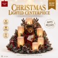 thumbnail image 1 of Christmas Lighted Centerpiece with Flameless Candle Glow, Enchanting Christmas Candle Centerpiece for Holiday Table Topper and Mantel Display, 1 of 7