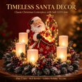 thumbnail image 1 of Christmas Lighted Centerpiece with Flameless Candle Glow, Festive Mantel Decor Centerpiece with Frosted Greenery for Holiday Table Display, 1 of 8
