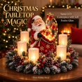 thumbnail image 1 of Christmas Lighted Centerpiece with Flameless Candle Glow, Pre-Lit Festive Centerpiece with LED String Lights for Holiday Table Display, 1 of 8