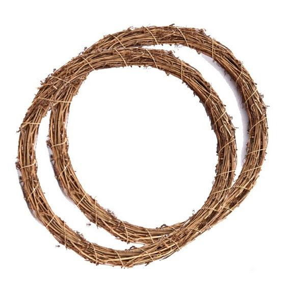 Christmas Lighted Garland, Natural Rattan Garland DIY Christmas Rattan Front Door Wall Hanging Decoration Christmas Decorations