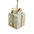 thumbnail image 1 of Christmas Lighted Gift Box Ornament, Wrought Iron Star Pendant with Built-in LED Lights, Holiday Decoration for Tree, Tabletop, Window, or Party, 1 of 5