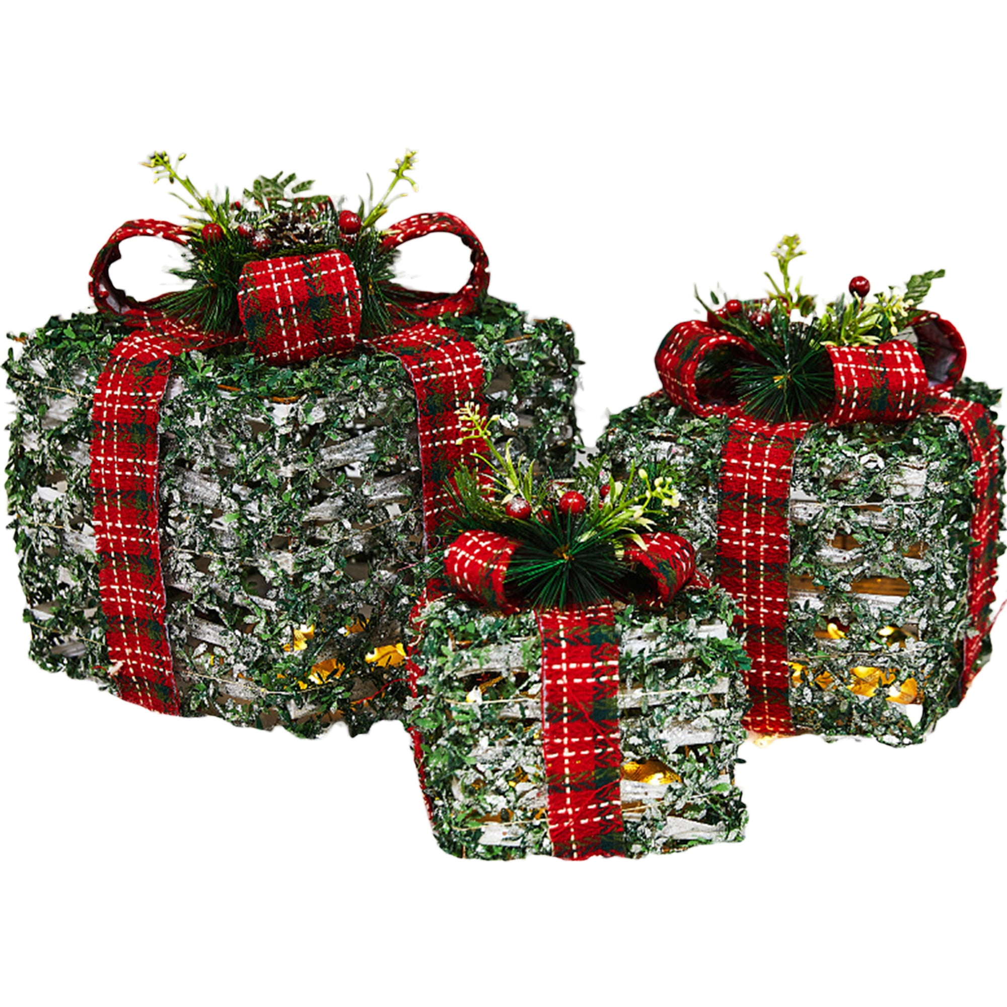 Christmas Lighted Gift Boxes, PreLit Lights Gift Boxes, Light Up