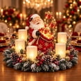 thumbnail image 1 of Christmas Lighted Glowing Centerpiece, Soft Flameless LED Glow Rustic Wooden Decor, Indoor Table Mantel Holiday Decoration for Dining Room Entryway Xmas Gift, 1 of 3