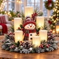 thumbnail image 1 of Christmas Lighted Glowing Centerpiece, Soft Flameless LED Glow Rustic Wooden Decor, Indoor Table Mantel Holiday Decoration for Dining Room Entryway Xmas Gift, 1 of 3