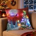 thumbnail image 1 of Christmas Lighted Throw Pillow Covers Christmas LED Pillows 2 Modes Switching Printed Sofa Pillows Cushions Pillowcases Comfortable & Breathable Pillow Covers 18x18", 1 of 7