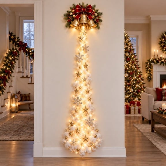 Christmas Lighted Wall Décor, Christmas Magic Trail Wall Light, Unique Housewarming Holiday Gift, Festive Lighted Wall Ornament, Festive Glowing Accent