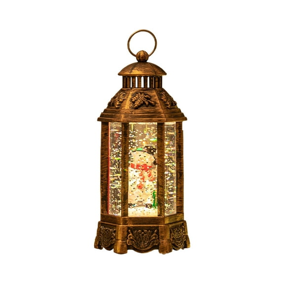 Christmas Lighted Water Lantern – Battery-Operated Holiday Table Lamp with Santa & Tree Scenes for Home Decor & Gifts
