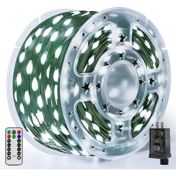 Christmas Lights 1000 330 FT, IP67 Plug in Christmas Tree Lights with Remote, 8 Modes, 3 Timers, Dimmable, House Xmas Indoor Decorations Outdoor String Lights (Cool White)