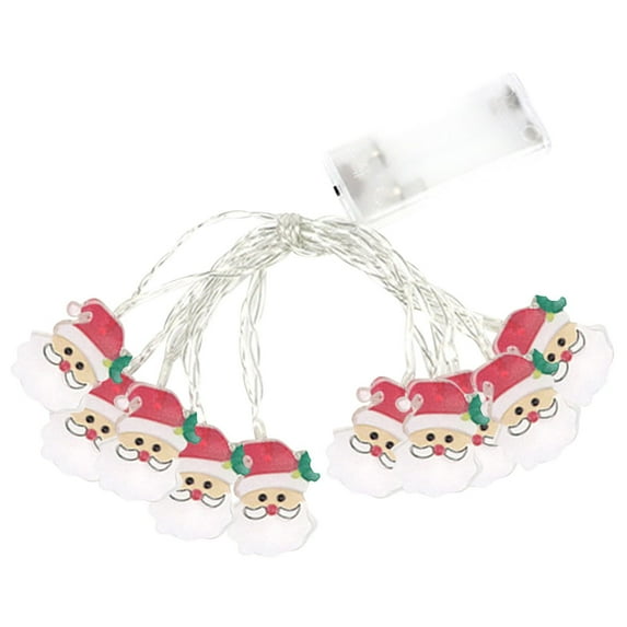 Christmas Lights, 118 Inch 20 LEDs Xmas Santa Claus String Lights Battery Operated Xmas Tree Lights for Indoor Wedding Party Christmas Decorations