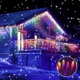thumbnail image 1 of Christmas Lights, 13FT Extendable 96LED String Lights, Waterproof Outdoor Fairy Lights, Curtain Lights Icicle Lights for Christmas Garden Patio Party Decoration, Multicolor, 1 of 8