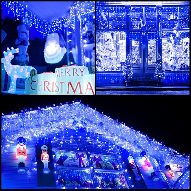 Christmas Lights, 13FT Extendable LED String Lights,Waterproof Outdoor Fairy Lights Curtain
