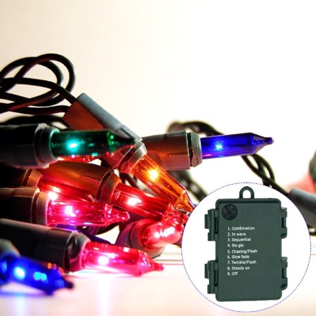 Christmas String Lights Battery Operated,Waterproof Twinkle Fairy Lights with 8 Modes & Timer for Outdoor Indoor Decorations, Multicolor (3M/9.8ft 30 LED)