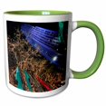 thumbnail image 1 of 3drose, Christmas Lights at Rockefeller Center in New York Looking Up, 15oz Two-tone Green Mug, 1 of 6