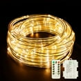 thumbnail image 1 of Christmas Lights Battery Operated Indoor Outdoor String Lights 39FT 100 LEDs 8 Modes Fairy Lights with Remote for Home Garden Patio Party Weddings Christmas Tree Decor (Warm White), 1 of 7