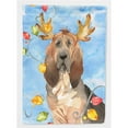 thumbnail image 1 of Christmas Lights Bloodhound Garden Size Flag, 1 of 1