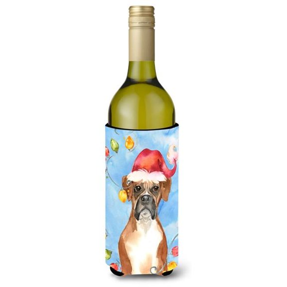 Christmas Lights Boxer Wine Bottle Beverage Insulator Hugger
