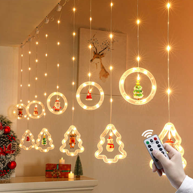 Christmas Lights Curtain Lights, DIY Christmas String Lights Indoor