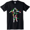 Christmas Lights Dancer Vector Graphic Black TShirt Festive Holiday