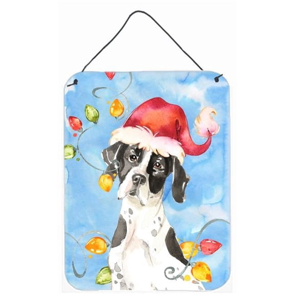 Christmas Lights English Pointer Wall or Door Hanging Prints