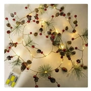 AUPERTO Christmas Lights, Garland with Lights Fairy Lights, Indoor and Outdoor Christmas Tree Lights Winter Holiday New Year Decor, Battery Powered