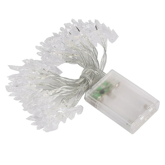 Christmas Lights Icicle And Clear Warm Lights Cord Outdoor Bat Light String Decoration Light 10 LED Battery Type 1.5M