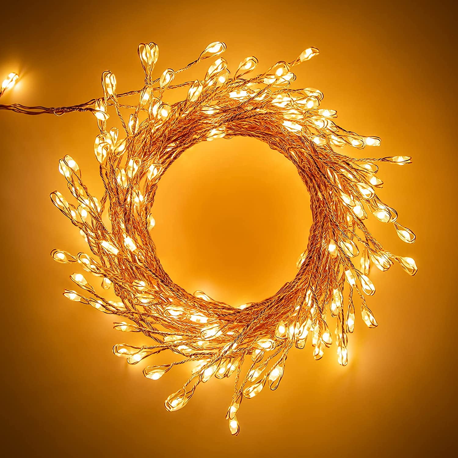 Christmas Lights Indoor Outdoor 20 Feet 200 Led Plug in Cluster Lights