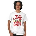 thumbnail image 1 of Christmas Lights Jolly Vibes Only Men's Graphic T Shirt Tees Brisco Brands S, 1 of 4