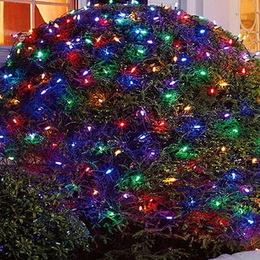 Christmas Lights, LED Christmas Net Lights Outdoor, Waterproof Christmas Net Lights, 192 LED 9.8 FT x 6.6 FT 8 Modes Plug in, Decor for Bushes Garden Party Xmas Tree