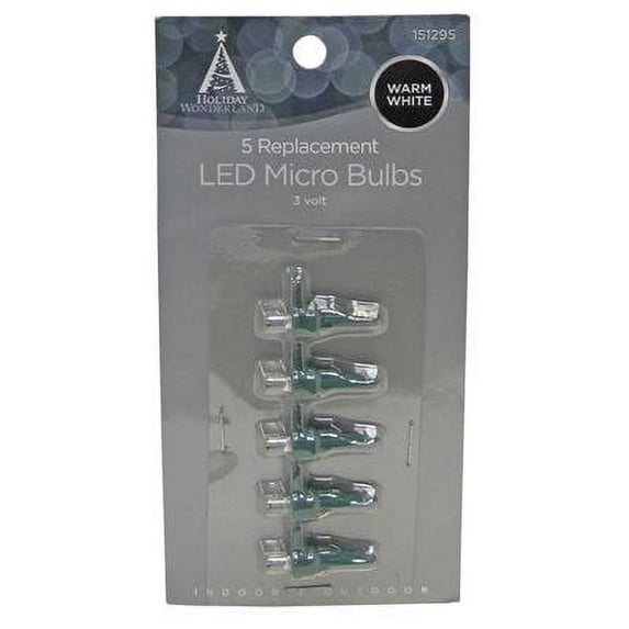 Christmas Lights LED Replacement Bulb, Micro, Warm White, 5-Pk. -11211-88