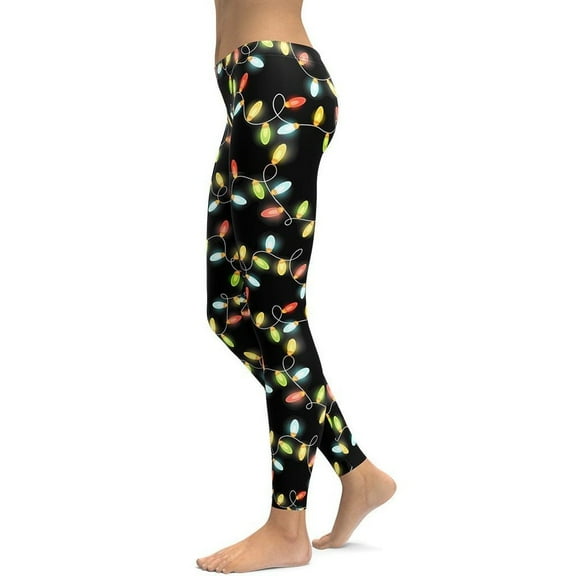 Christmas Lights Leggings Size: XS for Women | FIERCEPULSE