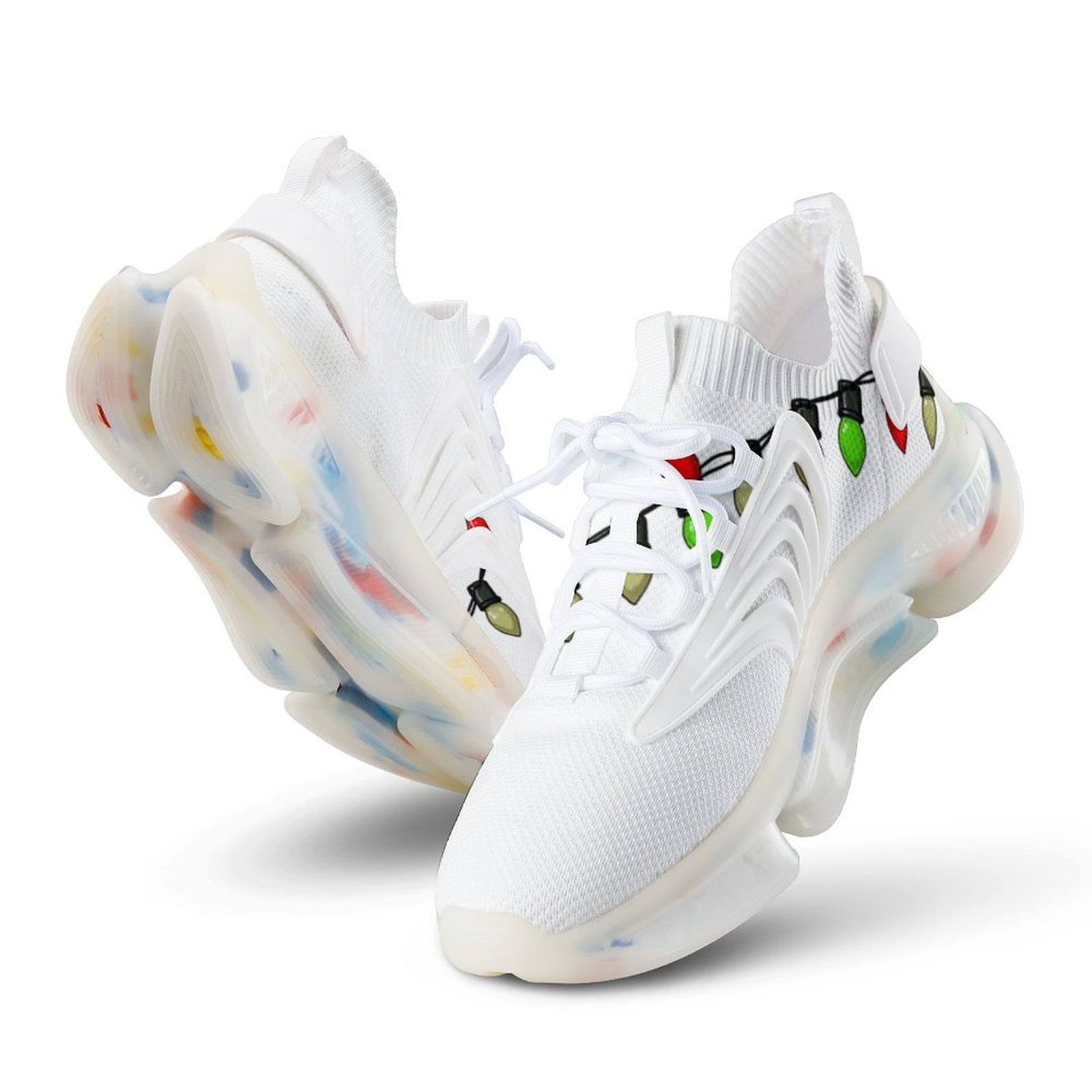 Christmas Lights Line Decorated String Walking Shoes for Men Woman ...