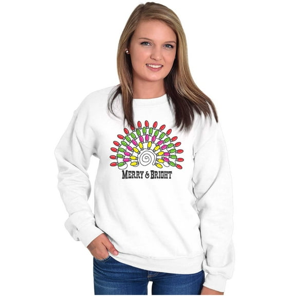 Christmas Lights Merry and Bright Women Plus Size Sweatshirt Brisco Brands 4X
